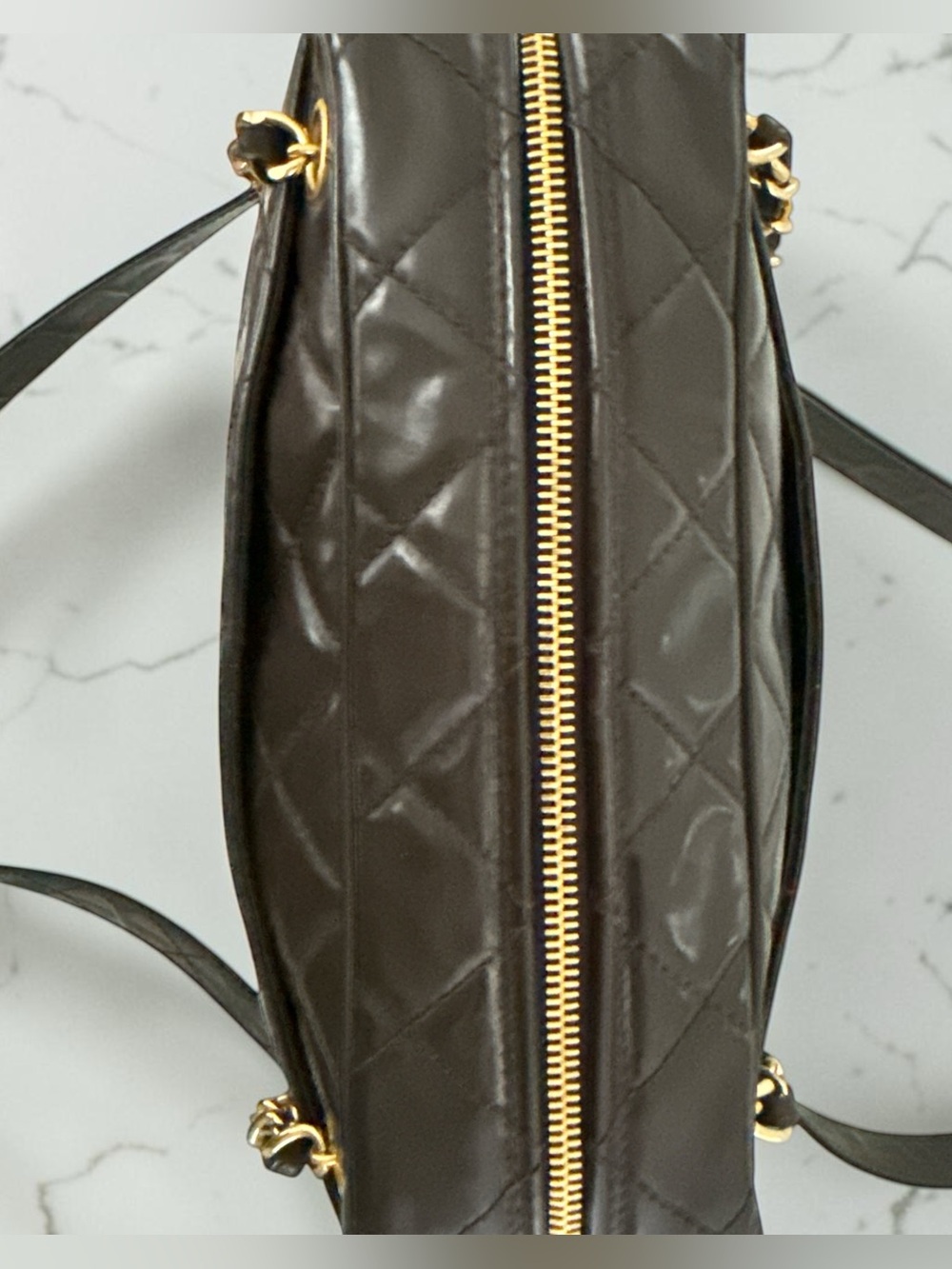 CHANEL Vintage Brown Quilted Lambskin Camera Bag Series 4 - Picture 13 of 16